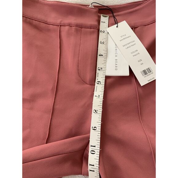 NWT Veronica Beard Womens Pants Lago Dress Cropped Mauve Pink Sz 00 XS - Picture 9 of 16